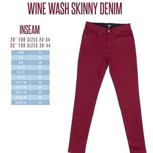 LulaRoe Wine Denim - Size 34 (14/16)